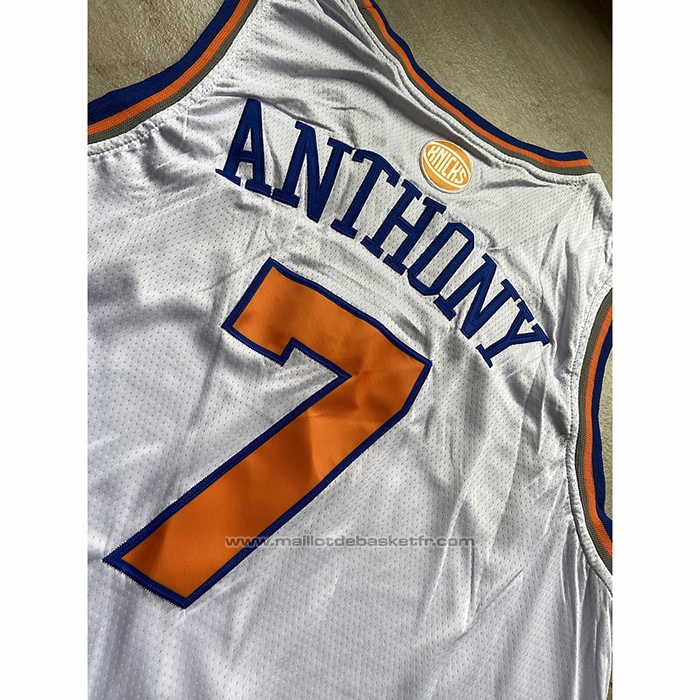 Maillot New York Knicks Carmelo Anthony #7 Blanc